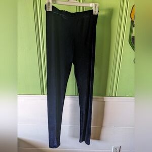 Blue velvet leggings pants
